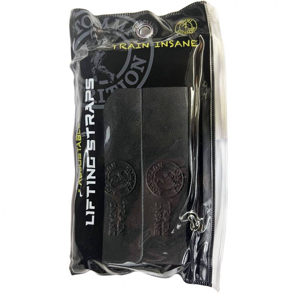 Adjustable Leather Lifting Straps - Black - TN - Image 3